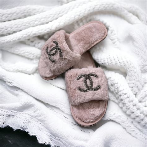 pink fur chanel slides|chanel kid sandals.